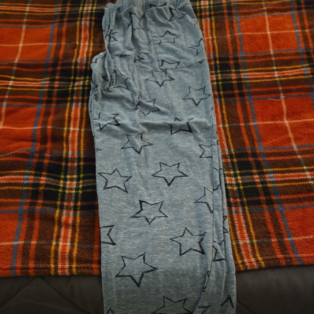 Lucky Brand Gray Star Pajama Pants